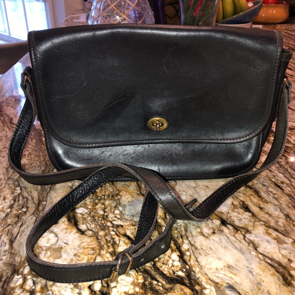 Genuine Leather flap shoulder bag